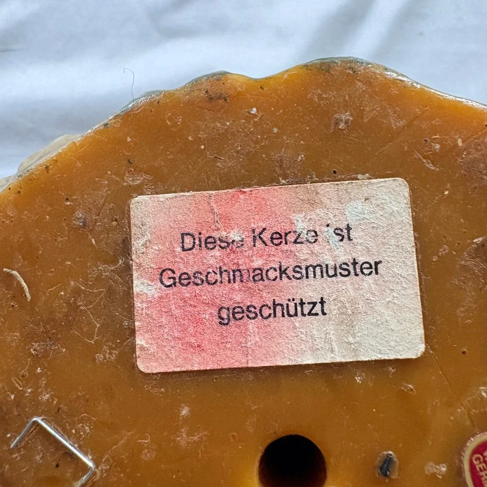 G\u00fcnter Kerzen Beeswax Candle Holder West Germany 8